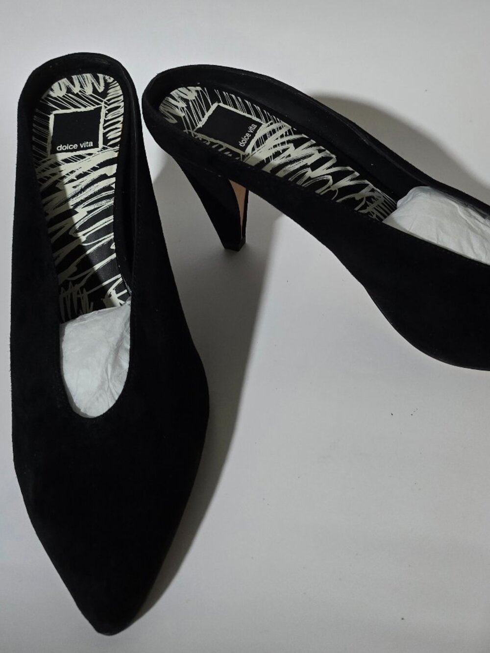 Size 11 Black Suede Step Ins (New)